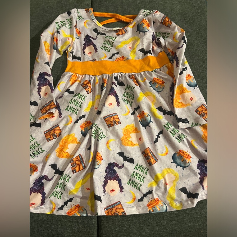 Colorful Halloween Hocus Pocus Themed Dress